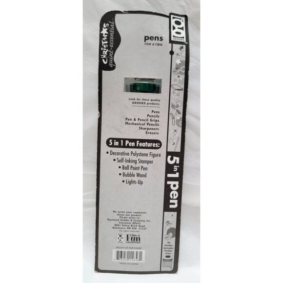 Vintage Geddes Christmas Wonderland Light-Up 5-In-1 Pen Blue Ink #15856 NOS - Picture 6 of 7